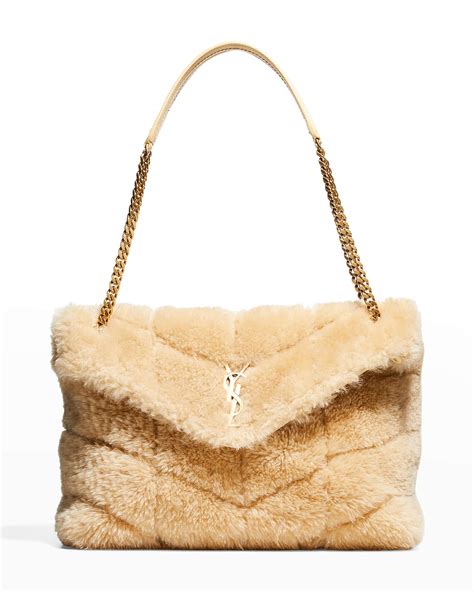 saint laurent shearling bag